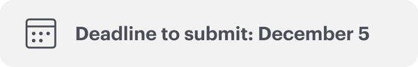 Deadline - December 5 2025